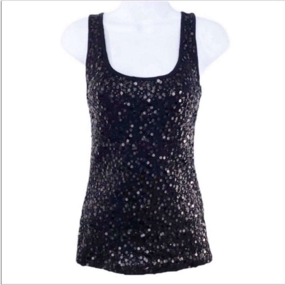 OLD NAVY sequins tank top XS black